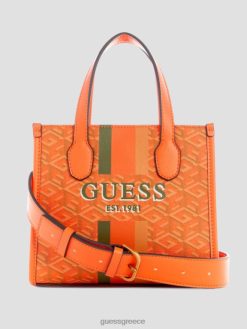 GUESS γυναίκες silvana mini totes πορτοκαλί λογότυπο σακούλες J46DJ2932