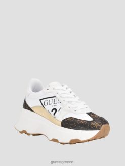 GUESS γυναίκες sneakers με λογότυπο calebb άσπρο είδη υπόδησης J46DJ3337