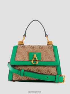 GUESS γυναίκες Stephi jacquard logo mini τσάντα πράσινος σακούλες J46DJ2968