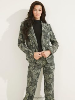 GUESS γυναίκες tailor printed blazer grecale ενδύματα J46DJ241